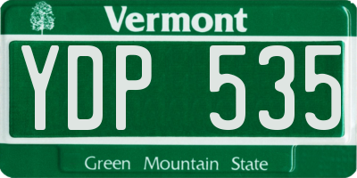 VT license plate YDP535
