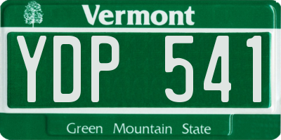 VT license plate YDP541