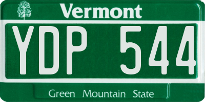 VT license plate YDP544