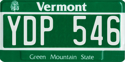 VT license plate YDP546