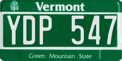 VT license plate YDP547