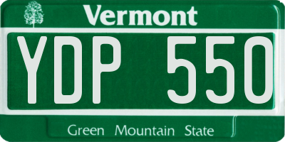 VT license plate YDP550