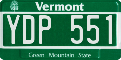 VT license plate YDP551