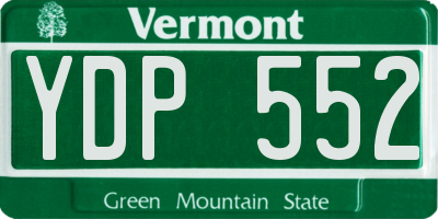 VT license plate YDP552