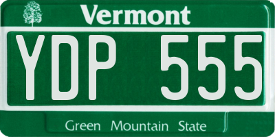 VT license plate YDP555