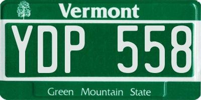 VT license plate YDP558
