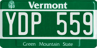 VT license plate YDP559