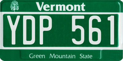 VT license plate YDP561