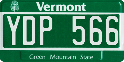 VT license plate YDP566