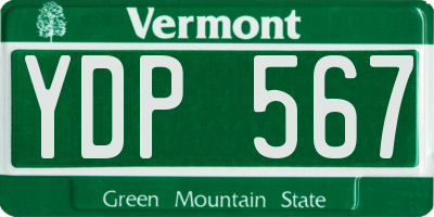 VT license plate YDP567