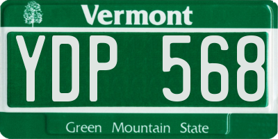 VT license plate YDP568
