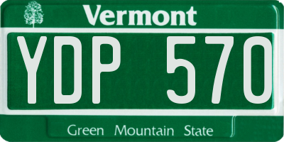 VT license plate YDP570