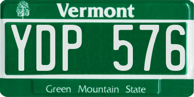 VT license plate YDP576