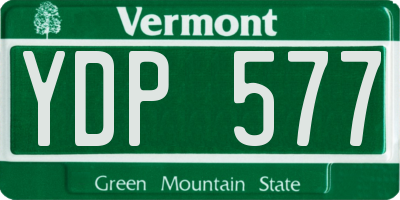 VT license plate YDP577