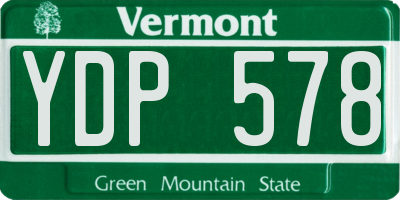 VT license plate YDP578