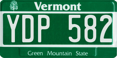 VT license plate YDP582