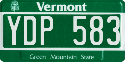 VT license plate YDP583