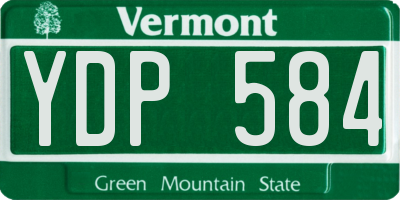 VT license plate YDP584