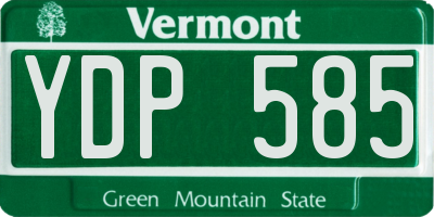 VT license plate YDP585