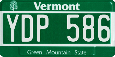 VT license plate YDP586