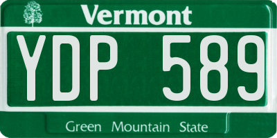 VT license plate YDP589