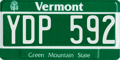VT license plate YDP592