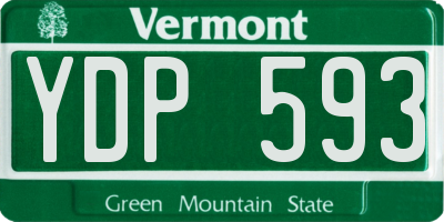 VT license plate YDP593