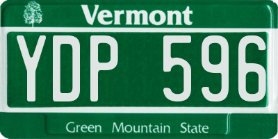 VT license plate YDP596