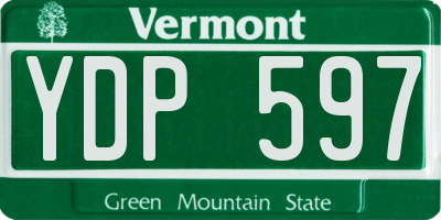 VT license plate YDP597