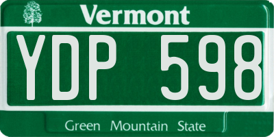 VT license plate YDP598