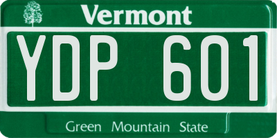 VT license plate YDP601