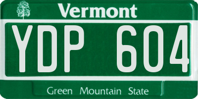 VT license plate YDP604