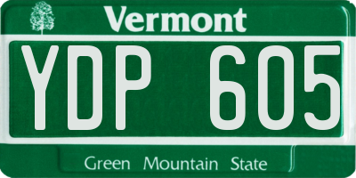 VT license plate YDP605
