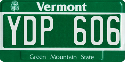 VT license plate YDP606
