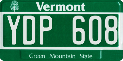 VT license plate YDP608