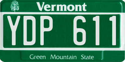VT license plate YDP611