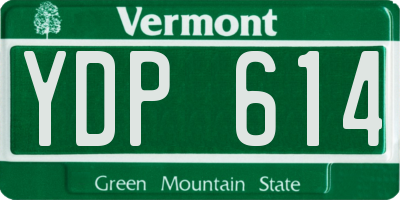 VT license plate YDP614