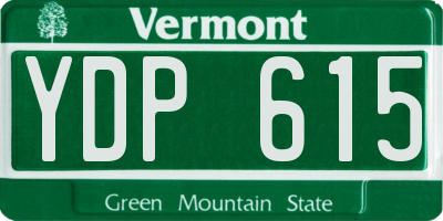 VT license plate YDP615