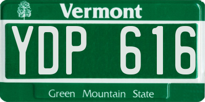 VT license plate YDP616