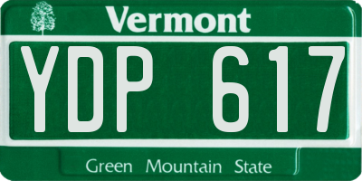 VT license plate YDP617
