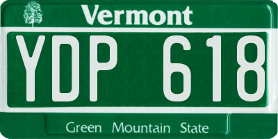 VT license plate YDP618