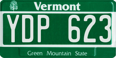 VT license plate YDP623