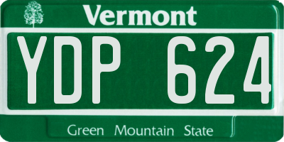 VT license plate YDP624