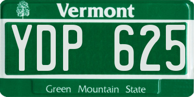 VT license plate YDP625