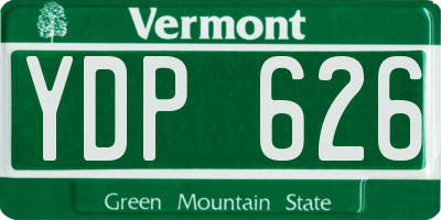 VT license plate YDP626