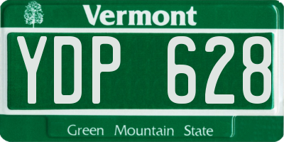 VT license plate YDP628