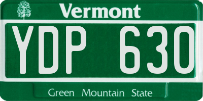 VT license plate YDP630