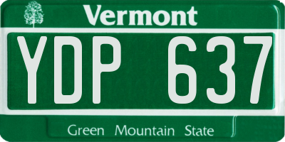 VT license plate YDP637