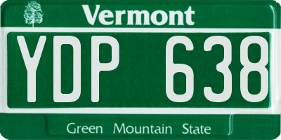VT license plate YDP638