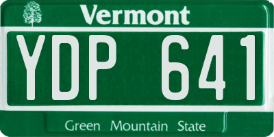 VT license plate YDP641